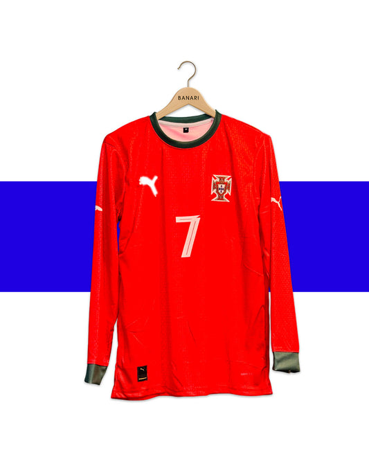 Portugal 2016 Long Sleeve Home Kit – Retro Ronaldo Edition