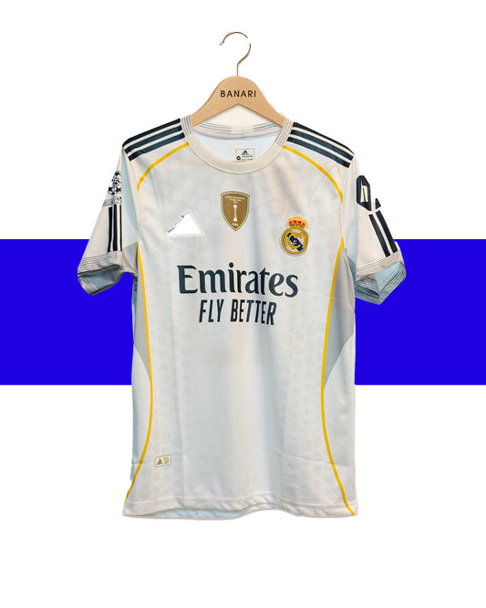 Real Madrid 2025 Home Kit – Premium Player Edition (Mbappé #10)