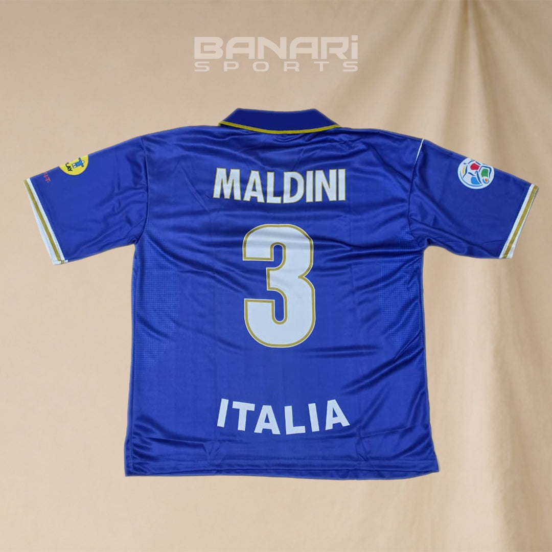Italy Maldini 3 Retro Home Jersey