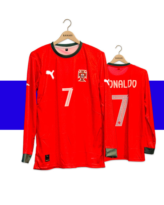 Portugal 2016 Long Sleeve Home Kit – Retro Ronaldo Edition