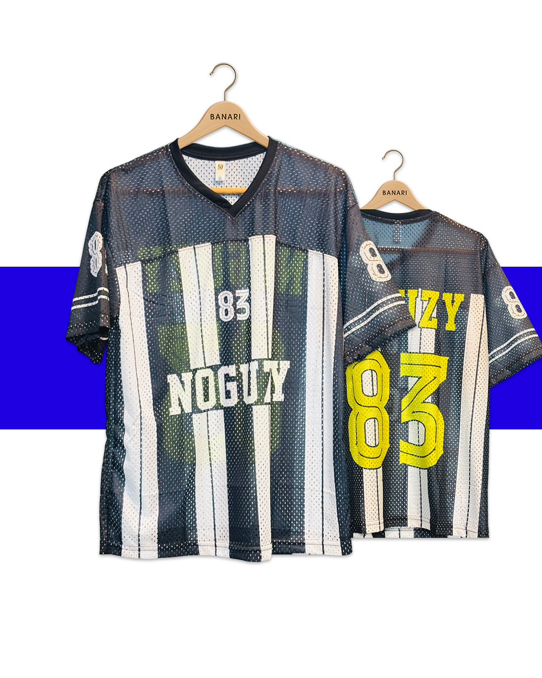 NOGUZY 83 Retro Mesh Jersey – Loose-Fit Edition
